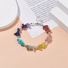 Natural & Synthetic Mixed Gemstone Chips Beaded Bracelet BJEW-TA00107-2