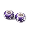 Opaque Resin Rondelle European Beads RESI-Z046-03H-2