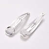 Alloy Snap Hair Clips with Blank Round Settings MAK-WH0007-09S-1