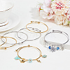 10Pcs 2 Colors Adjustable 304 Stainless Steel Wire Cuff Bangle Making MAK-BBC0001-14-4