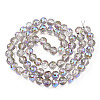 Transparent Electroplate Glass Bead Strands EGLA-TAC0003-04D-3