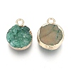 Natural Druzy Agate Pendants G-L566-A-3