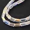 Electroplate Transparent Glass Beads Strands EGLA-H106-01A-AB01-4