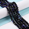 Electroplate Opaque Solid Color Glass Beads Strands LS-EGLA-A044-P1mm-L18-4