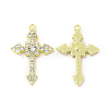 Rack Plating Alloy Rhinestone Pendants FIND-C018-23LG-1
