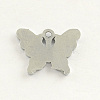 Platinum Plated Alloy Enamel Butterfly Charms ENAM-R032-04-2