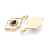 Natural Tiger Eye with Shell Pendants KK-N287-12G-03-2