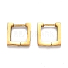 304 Stainless Steel Square Huggie Hoop Earrings STAS-J033-09A-G-1