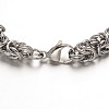 Tarnish Resistant 304 Stainless Steel Byzantine Chains Bracelets X-STAS-L149-14-2