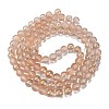 Frosted Transparent Glass Bead Strands GLAA-P065-8mm-05-5