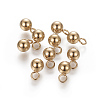 304 Stainless Steel Sphere Charms STAS-L233-028G-1