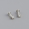 925 Sterling Silver with Synthetic Opal Cartilage Earrings FS-WG3DFDB-12-1
