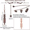 2Pcs 2 Colors Brass Coil Dowsing Pendulums KK-NB0002-80-2