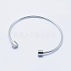 Tarnish Resistant Eco-Friendly 316 Surgical Stainless Steel Cuff Bangle Making LS-STAS-I078-02P-NR-1