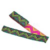 Ethnic Style Embroidery Polyester Ribbons OCOR-WH0070-23B-1