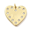 Brass Micro Pave Cubic Zirconia Pendants KK-E015-34G-2