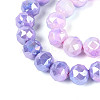 Anti-Tarnish Electroplate Glass Beads Strands GLAA-N010-10mm-14-4