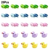 25Pcs 5 Styles Mini Tortoise & Duck Resin Display Decorations RESI-YW0001-61-2