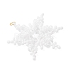 3Pcs 3 Colors Glass Seed Beaded Snowflake Pendants PALLOY-MZ00890-4