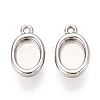 304 Stainless Steel Pendant Cabochon Settings STAS-N114-47P-1