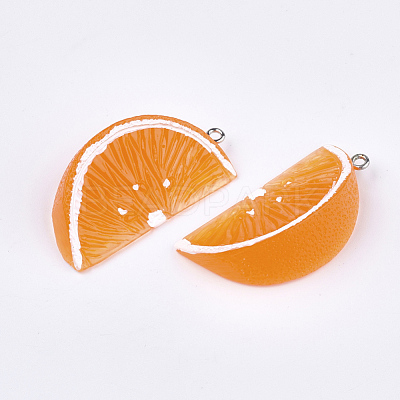 Resin Pendants X-RESI-T028-56B-1
