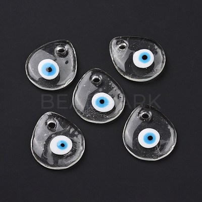 Handmade Lampwork Evil Eye Pendants LAMP-E106-01C-1