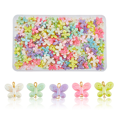 200Pcs Opaque Acrylic Pendants FIND-DC0001-74-1