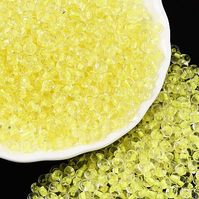 6/0 Inside Colours Transparent Glass Seed Beads X1-SEED-T007-07C-1