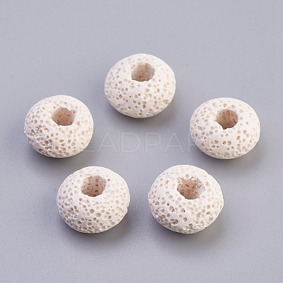 Natural Dyed Lava Rock European Beads G-E477-A11-1