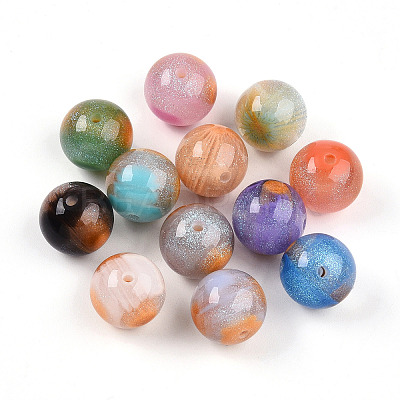 Two Tone Resin Beads RESI-N042-16mm-11-1
