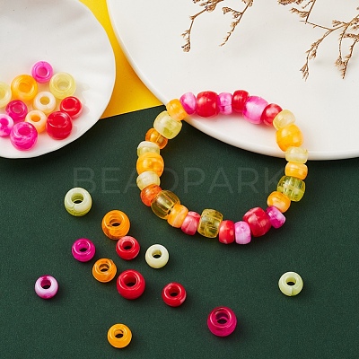8 Style Acrylic European Beads MACR-YW0001-59B-1