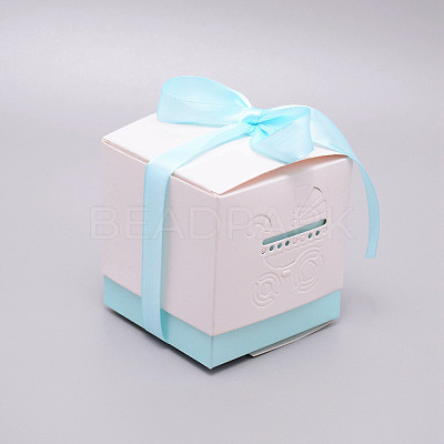 Square Paper Pierced Candy Boxes CON-WH0084-10-1