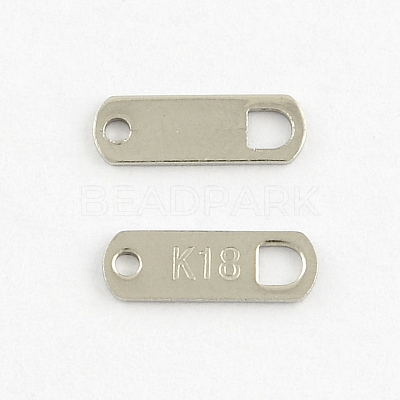 Tarnish Resistant 304 Stainless Steel Rectangle Shaped Chain Tabs STAS-Q178-02A-1
