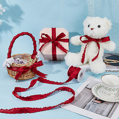 10 Yards Polyester Pleated Edged Ribbon for Clothing Decoration DIY-FI0001-13E-1