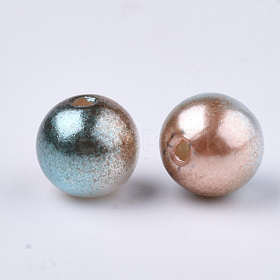 Rainbow ABS Plastic Imitation Pearl Beads LS-X-OACR-Q174-4mm-09-1