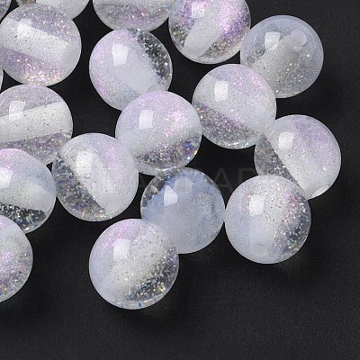 Two Tone Resin Beads RESI-Q025-02B-C-1