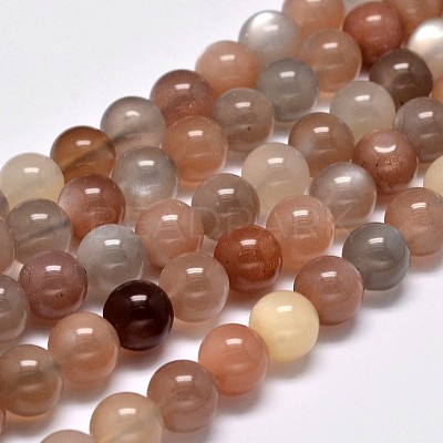 Grade AA Natural Multi-Moonstone Bead Strands G-M296-01-12mm-1