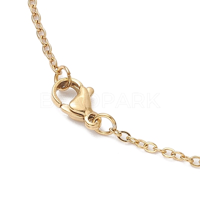 Natural Paua Shell Pendant Necklaces NJEW-JN05141-01-1