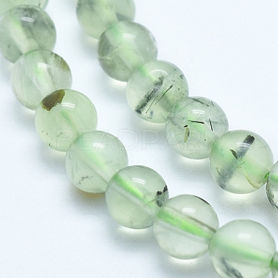 Natural Prehnite Beads Strands G-E483-07B-8mm-1