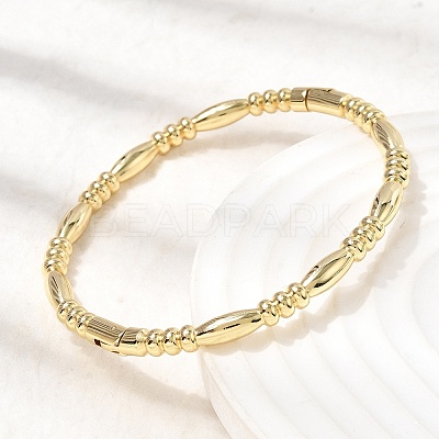 Barrel Brass Hinged Bangles for Women BJEW-H639-05A-G-1