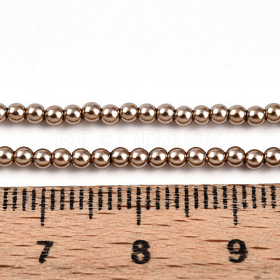 Baking Paint Pearlized Glass Pearl Bead Strands HY-N002-2mm-A06-1
