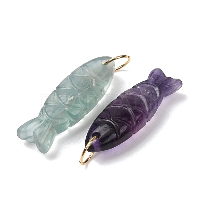 Natural Fluorite Carved Pendants G-G314-01G-10-1