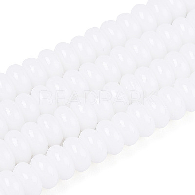 Opaque Spray Painted Glass Beads GLAA-ZX008-6mm-18G-1