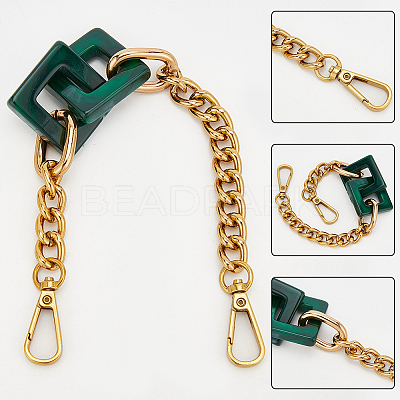 Acrylic Square Link Chain Bag Handles FIND-WH0135-36-1