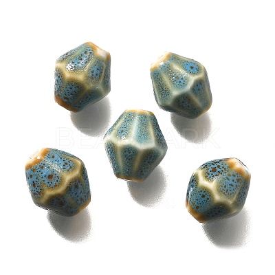 Vintage Style Glazed Ceramic Porcelain Beads PORC-H013-01-07-1