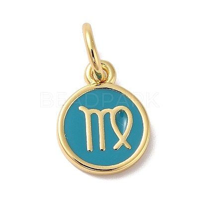 Real 18K Gold Plated Brass Enamel Charms KK-L216-001G-L05-1