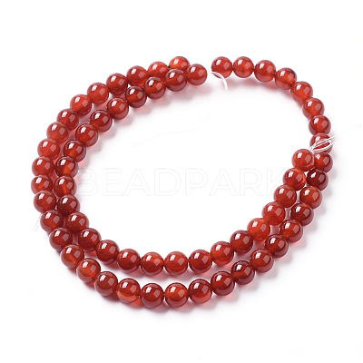 Natural Agate Beads Strands G-I261-B01-6mm-1