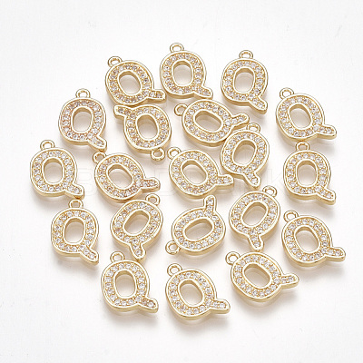 Brass Cubic Zirconia Charms KK-S348-330Q-1