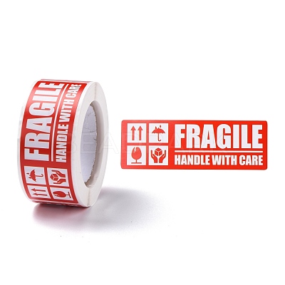 Self-Adhesive Paper Warning Tag Stickers DIY-K039-04C-1
