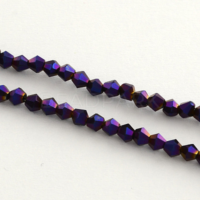 Electroplate Glass Bead Strands EGLA-R094-4mm-05-1